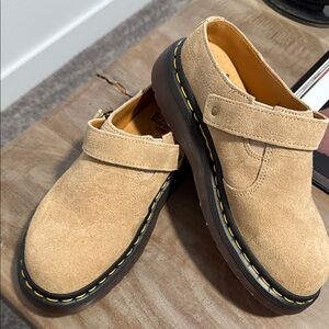 Tan Suede Slip-On Shoes